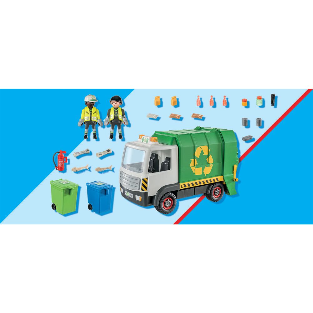 Playmobil - Recycling Truck with Accessories and 2 Figures - Preschool