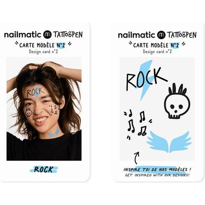 Nailmatic - Rock 'N Roll Tattoo Pen Set for Kids - Trend Accessories