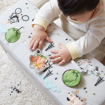Wonder & Wise - Rolling Along Square Interactive Chair - Neutral - Room Decor