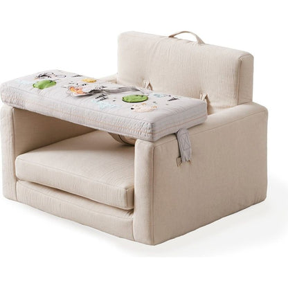 Wonder & Wise - Rolling Along Square Interactive Chair - Neutral - Room Decor