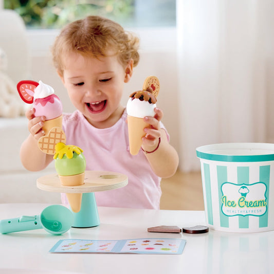 Hape - Scoop & Serve Ice Cream Set - Preschool