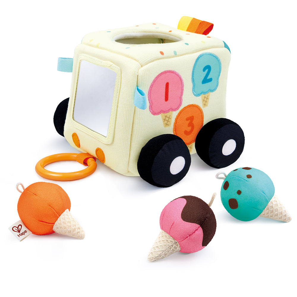 Hape - Sensory Scoop Ice Cream Truck Activity Cube - Infants