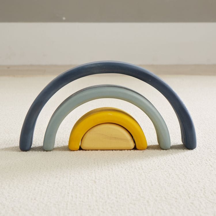 Wonder & Wise - Simply Semicircles Wood Stacker Toy - Infants