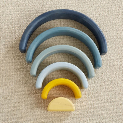 Wonder & Wise - Simply Semicircles Wood Stacker Toy - Infants