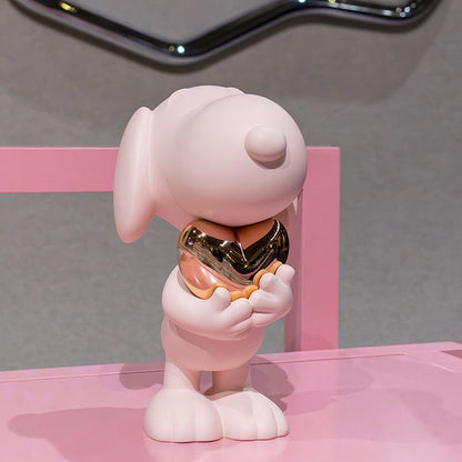 Leblon Delienne - Snoopy Heart Pink & Gold Pink 11in - Collectibles
