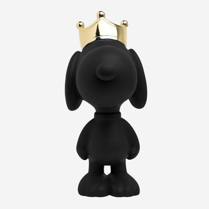 Leblon Delienne - Snoopy with Crown 12" Figurine - Black & Gold - Collectibles