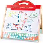 Hape - Store & Go Easel Folding Double-Sided Tabletop Blackboard & Whiteboard - Creativity