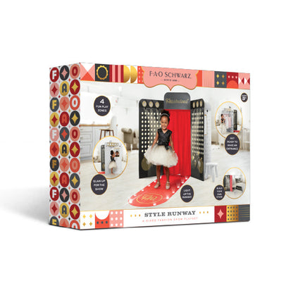 FAO Schwarz - Style Runway 4-Sided Fashion Show Playset - Fashion Activity and Roleplay
