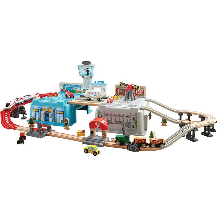 Hape - Super Cityscape Transport Bucket Set - Preschool
