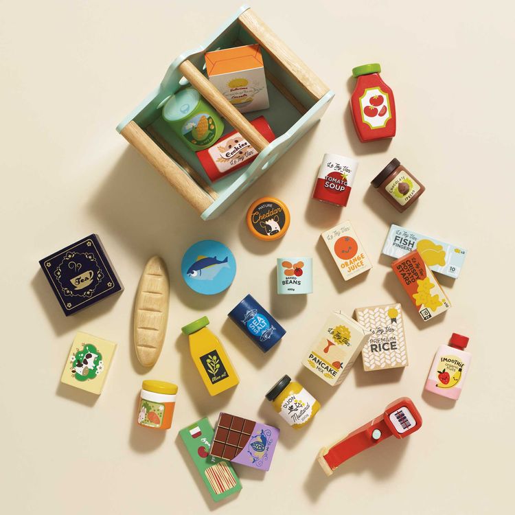 Le Toy Van - Supermarket Grocery Set - 12 Pieces - Preschool