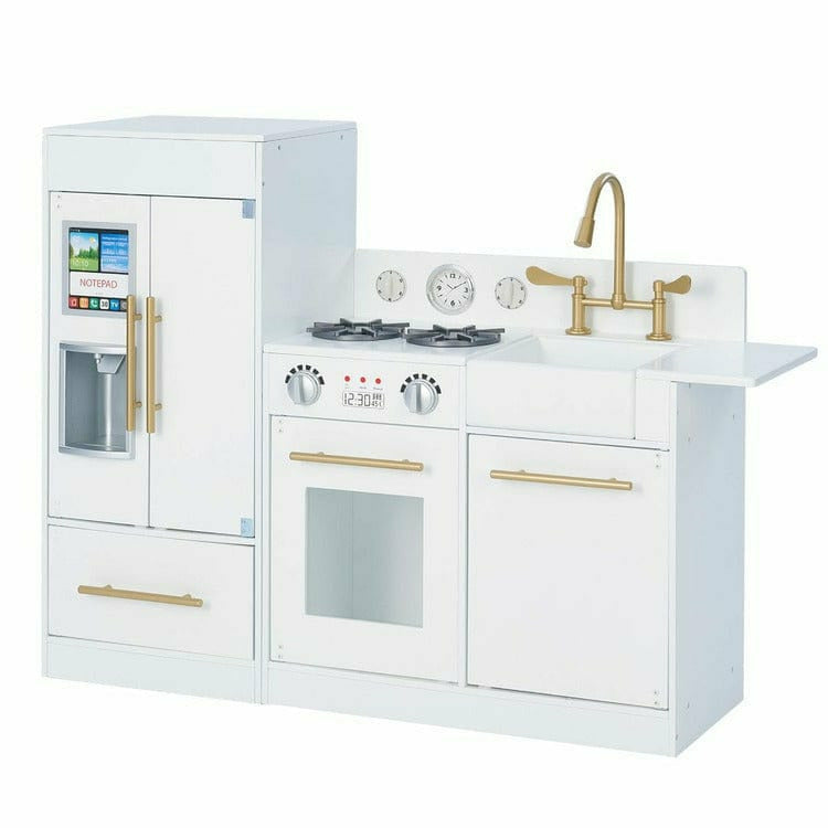 Teamson Kids - Teamson Kids Little Chef Charlotte Modern Modular Wooden Play Kitchen, White - Preschool