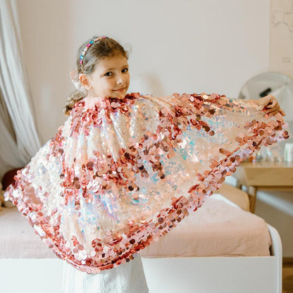 Great Pretenders - The 5th Avenue Pink Pailette Cape - Size 4-6 Years - Dress up