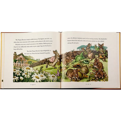 Graphic Image - "The Classic Tale of Peter Rabbit" Book in Tan Bonded Leather - Books