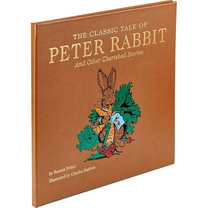 Graphic Image - "The Classic Tale of Peter Rabbit" Book in Tan Bonded Leather - Books