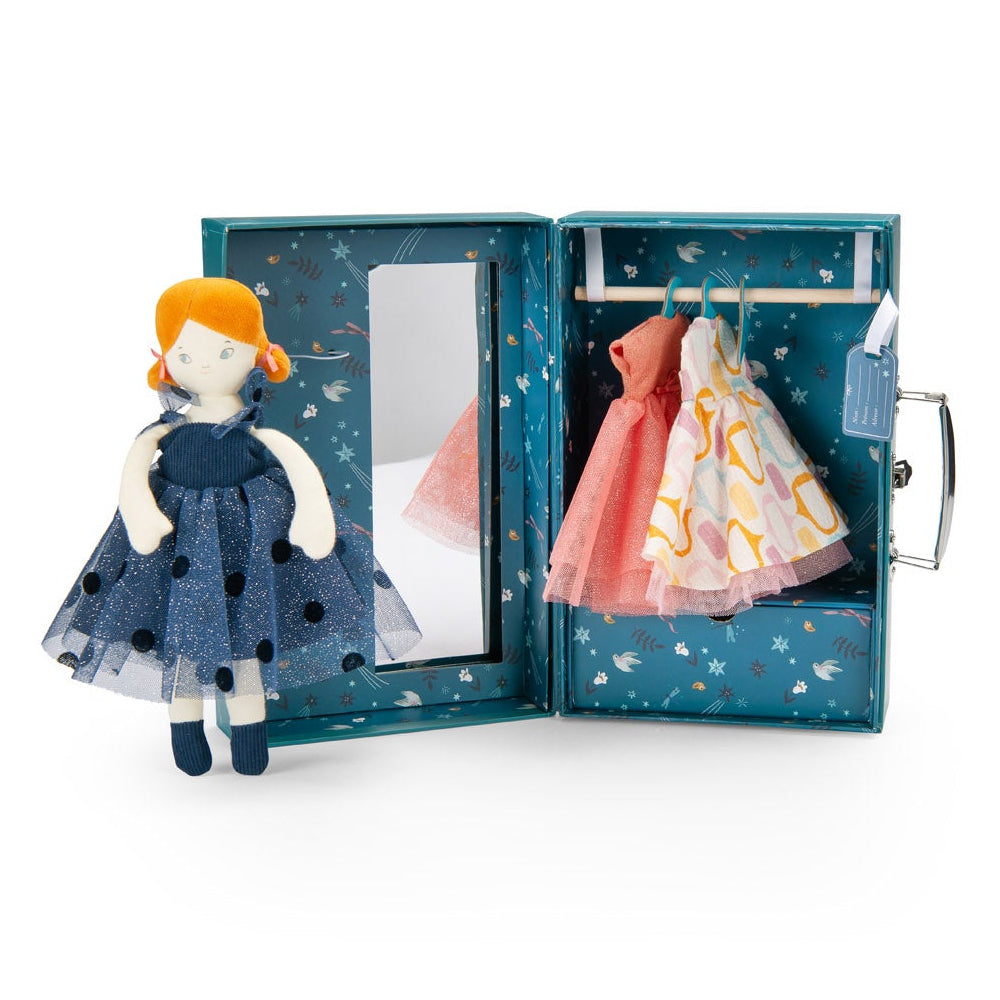 Moulin Roty - The Evening Dresses Doll with Suitcase - The Parisiennes - Dolls