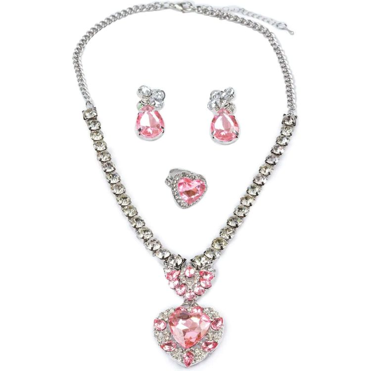 Great Pretenders - The Marilyn- Pink & Silver 4 piece Jewelry Set - Dress up