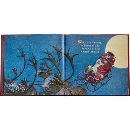 Graphic Image - "The Night Before Christmas" Book in Red Bonded Leather - Books