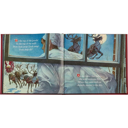 Graphic Image - "The Night Before Christmas" Book in Red Bonded Leather - Books