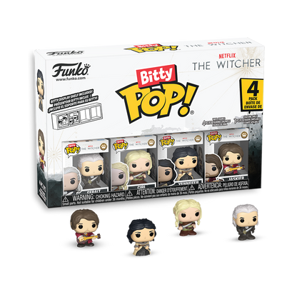 Funko - The Witcher Bitty Pop! Netflix The Witcher 4-Pack Series 1 - World of Funko