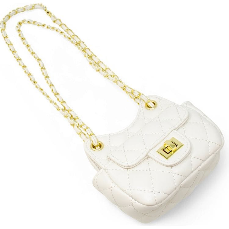 Zomi Gem - Tiny Quilted Treasure Purse - White - Trend Accessories