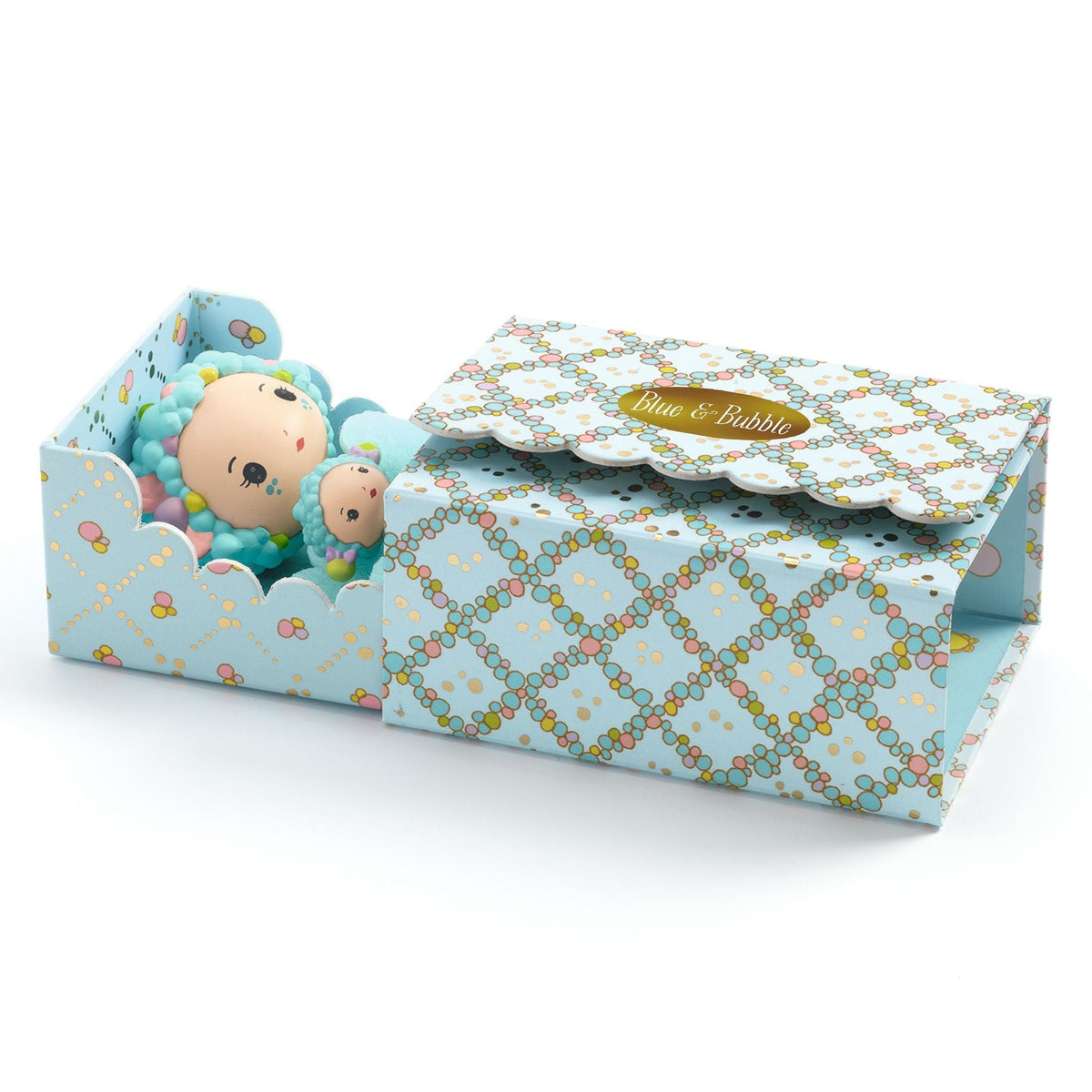 Djeco - Tinyly Blue Tinyroom with Figurines - Collectibles