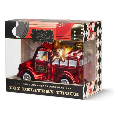 FAO Schwarz - Toy Delivery Truck Glass Ornament - Holiday