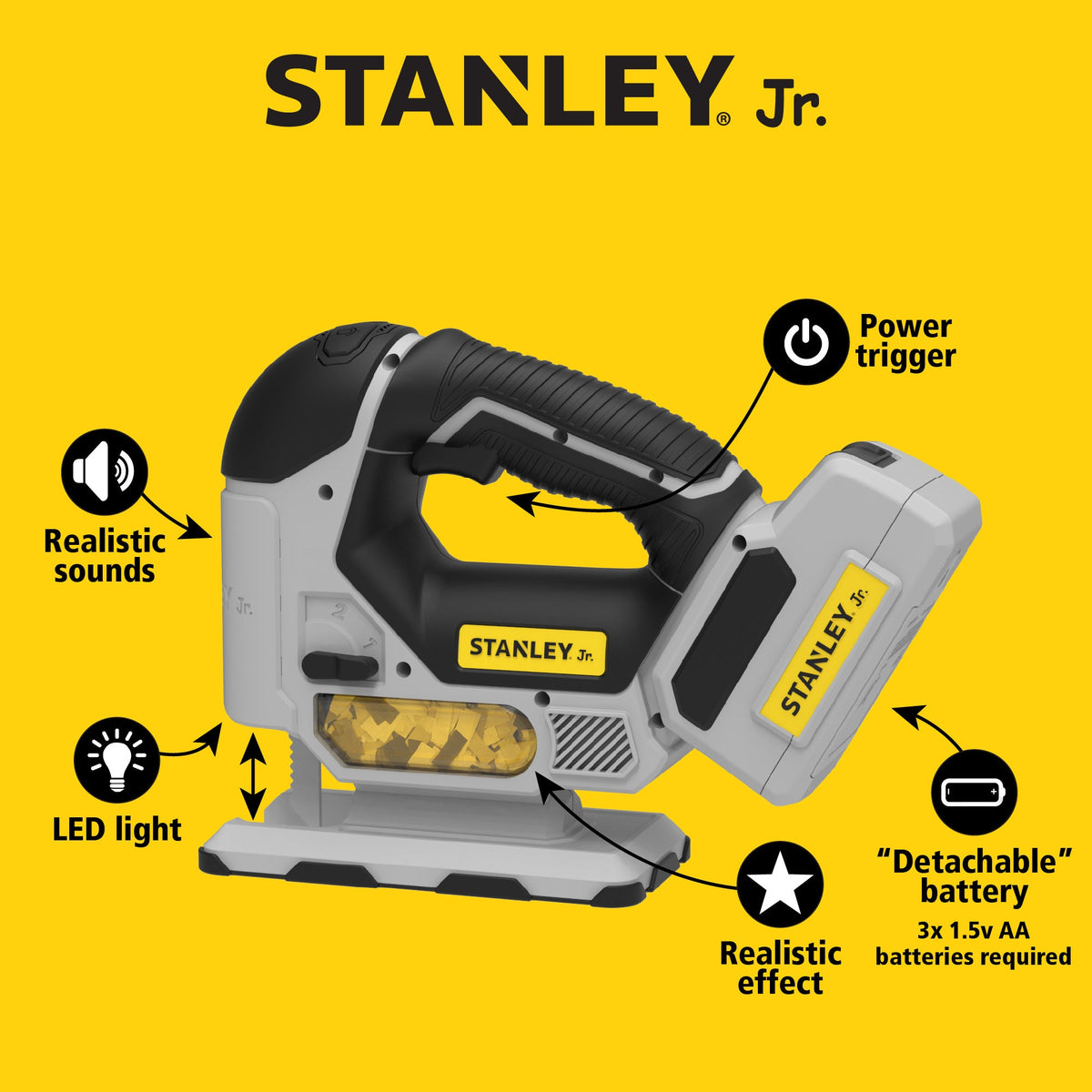 Stanley Jr. - Toy Power Tool Jigsaw Pretend Play - Preschool