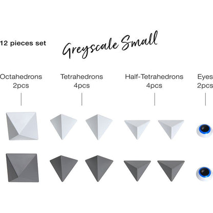 Trido - Trido Monochromatic Small Magnet Building Set - 12 Pieces - Preschool