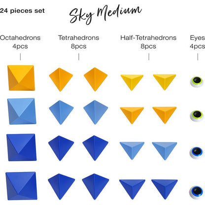 Trido - Trido Sky Medium Magnet Building Set -24 Pieces - Preschool