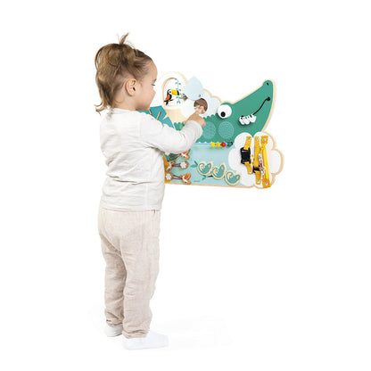 Janod - Tropik Crocodile Multi-Activity Busy Board - Infants