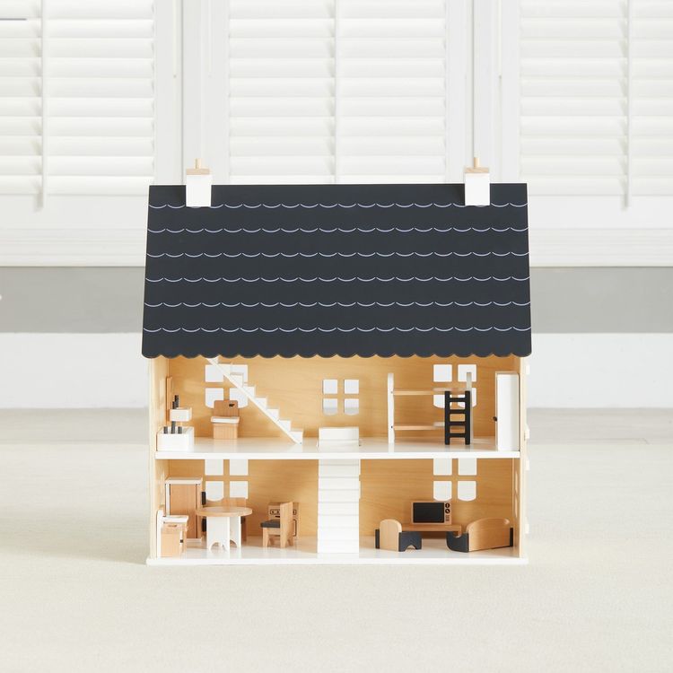 Wonder & Wise - Two-story Wooden Dollhouse - Dolls