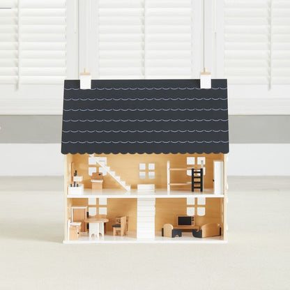 Wonder & Wise - Two-story Wooden Dollhouse - Dolls