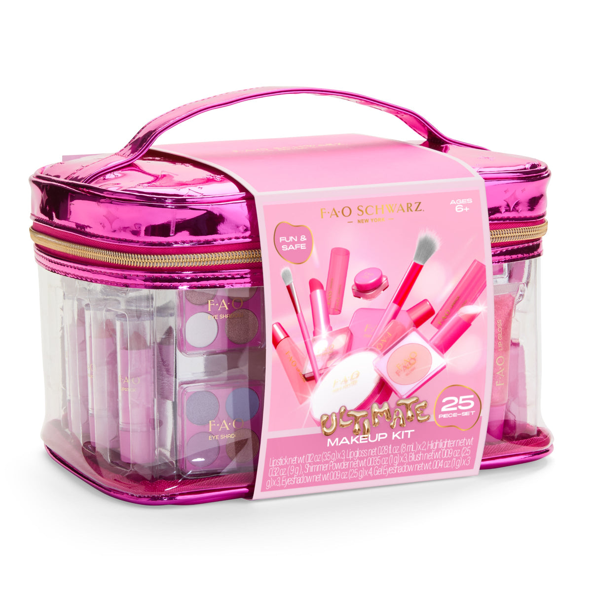 FAO Schwarz - Ultimate Makeup Kit 25-Piece Set - Fashion Activity and Roleplay