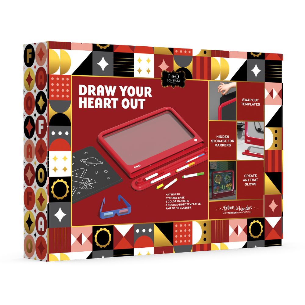 FAO Schwarz - Ultimate Neon Light Board 11-Piece Set - Creativity