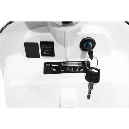 Best Ride on Cars - Vespa Scooter 12V White - Outdoor