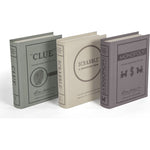 WS Game Company - Vintage Bookshelf Games 3-Pack: Monopoly, Scrabble, Clue - Games