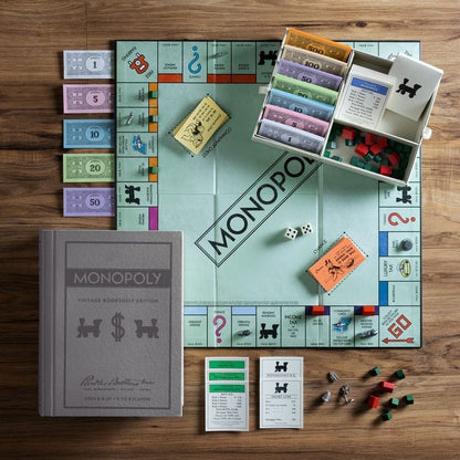 WS Game Company - Vintage Bookshelf Games 3-Pack: Monopoly, Scrabble, Clue - Games