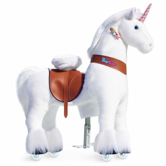 PonyCycle, Inc. - White Model U Ride-On Unicorn - 7+ Years - Preschool