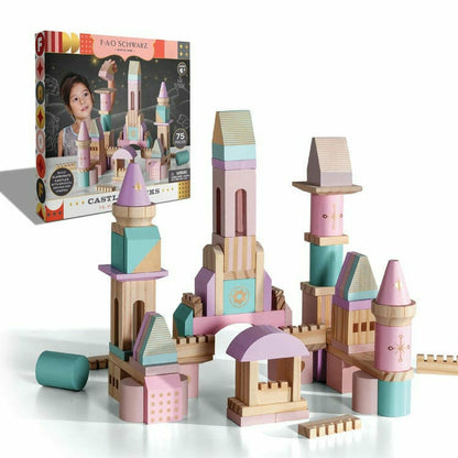 FAO Schwarz - Wood Castle Blocks 75pcs - Preschool