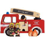 Le Toy Van - Wood Fire Engine with Firefighters - Preschool