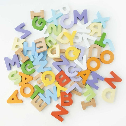 Le Toy Van - Wooden Alphabet Set & Bag - 60 Letters - Infants