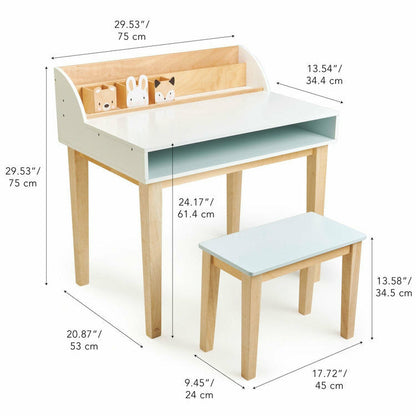 Tender Leaf Toys - Wooden Desk and Chair - Room Decor