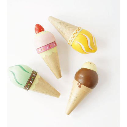 Le Toy Van - Wooden Ice Cream Cones Set - Preschool