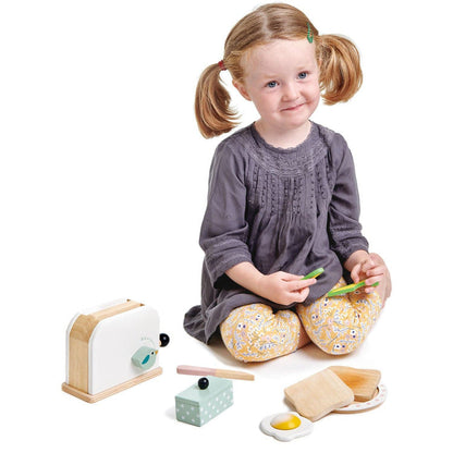 Tender Leaf Toys - Wooden Mini Chef Breakfast Toaster Set - Preschool