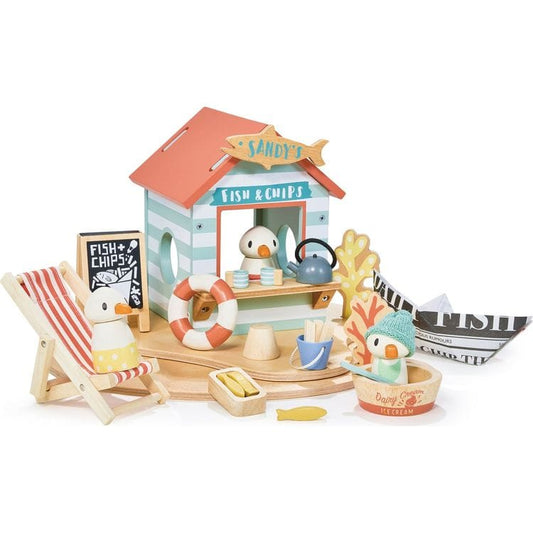 Tender Leaf Toys - Wooden Sandy’s Beach Hut - Preschool