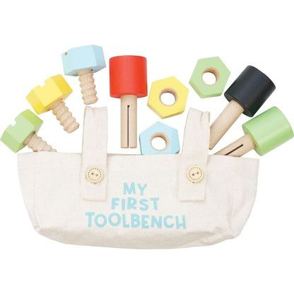 Le Toy Van - Wooden Tool Bench with 20 Accessories - Preschool