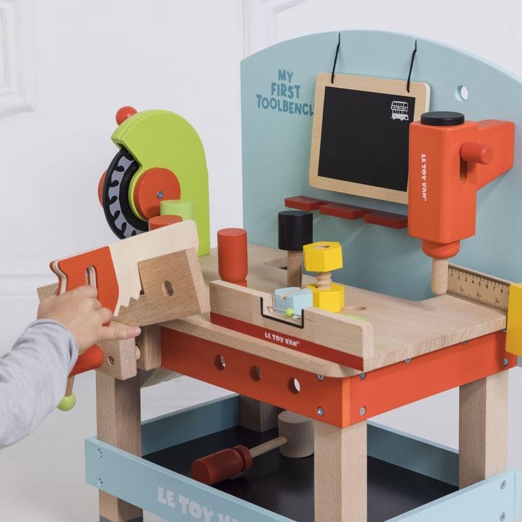 Le Toy Van - Wooden Tool Bench with 20 Accessories - Preschool
