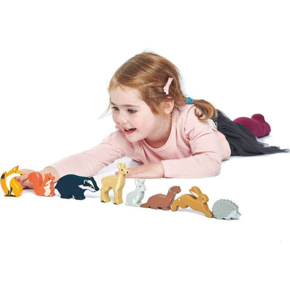 Tender Leaf Toys - Wooden Woodland Animals Set - Preschool