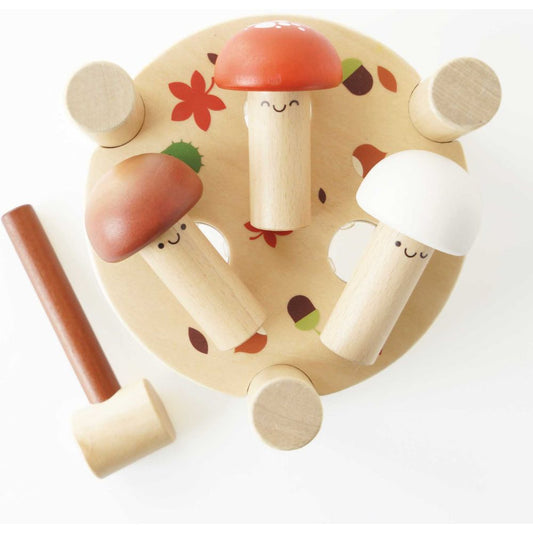 Le Toy Van - Woodland Mushroom Hammer Game - 5 Pieces - Infants