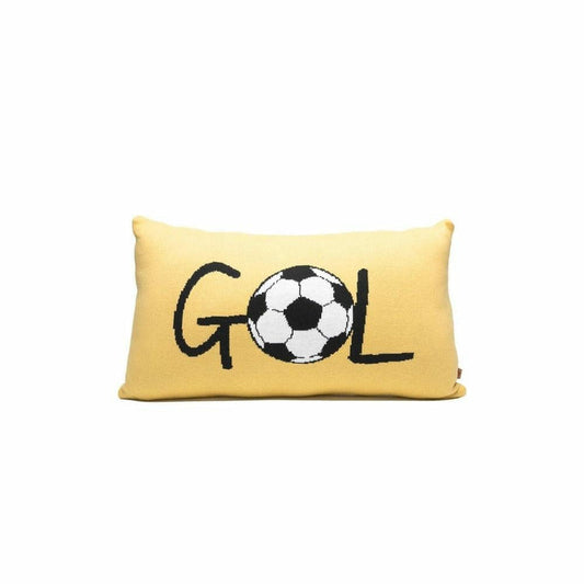 Rian Tricot - Yellow GOL Soccer Pillow - Room Decor